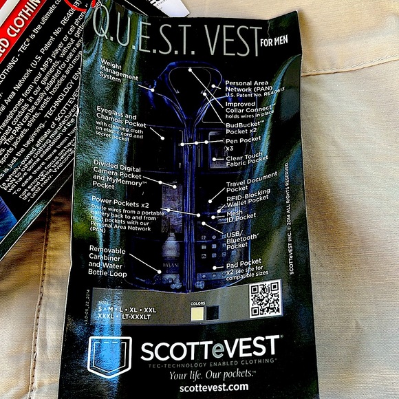 SCOTTEVEST Q.U.E.S.T VEST!!!! For Men. Size M. NWT!!! - Picture 12 of 14